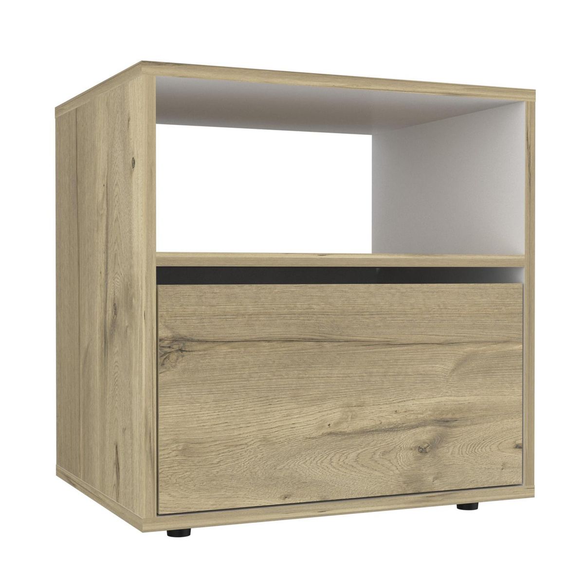 TUHOME - Velador 1 Puerta Sleep 50x52x40 cm Blanco