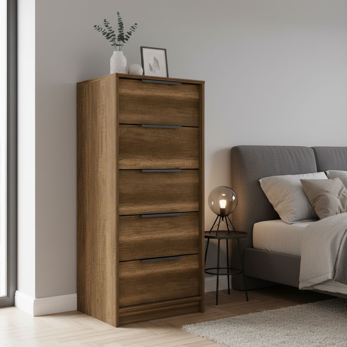 TUHOME - Cómoda 5 Cajón(es) Kaia 45x107.8x41.3 cm Marrón