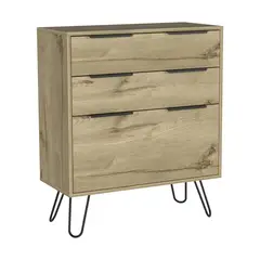 TUHOME - Cómoda 3 Cajón(es) Concept Duna 76.5x90.3x35 cm Wengue