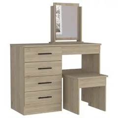 TUHOME - Tocador 4 Cajón(es) Kaia 100x126.5x42.5 cm Beige