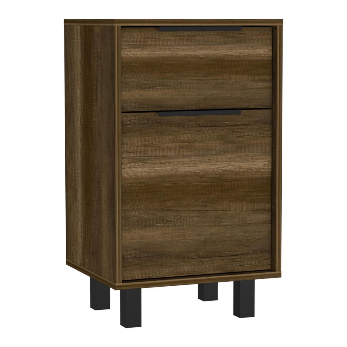 TUHOME - Velador 1 Puerta 1 Cajón(es) Kaia 41x70x36.3 cm Marron
