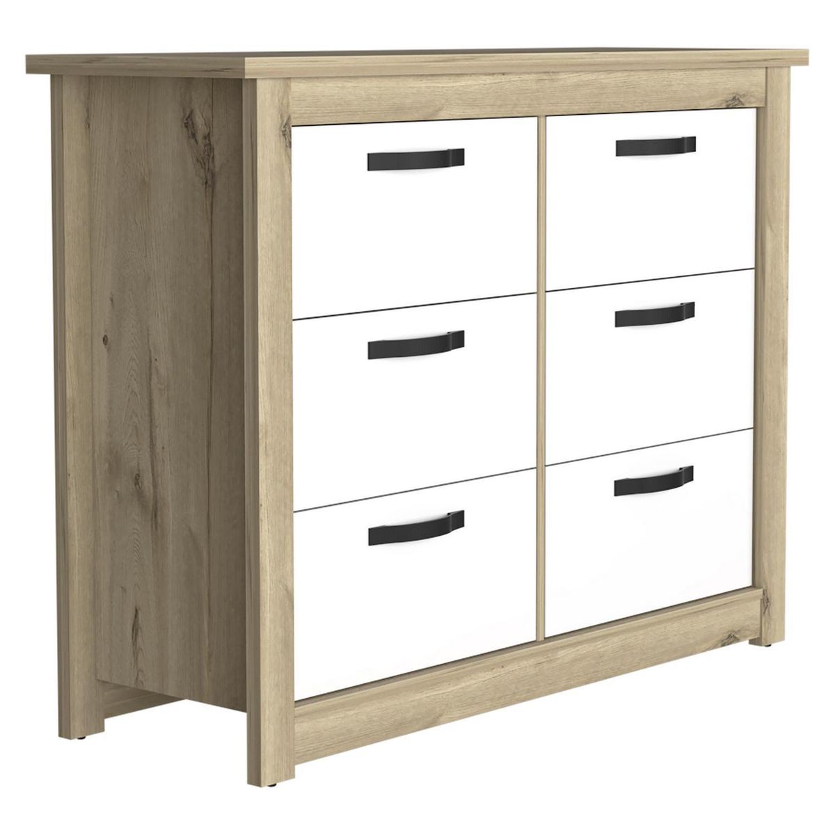 TUHOME - Cómoda 6 Cajón(es) Duna 120x91x40.7 cm Blanco