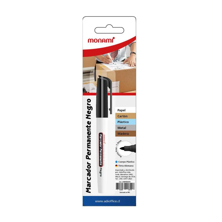 Marcador Tinta Permanente Punta Resistente Para Escritura