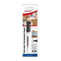 SELLOFFICE - Marcador de tinta permanente negra.