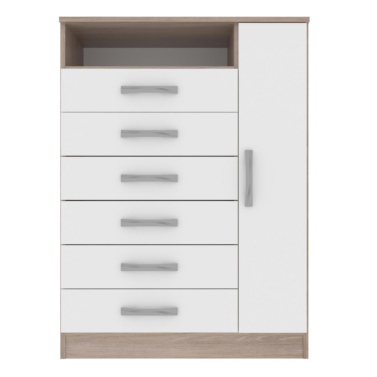 EXIT - Cómoda 6 Cajón(es) Cipres 94x123x40 cm Blanco