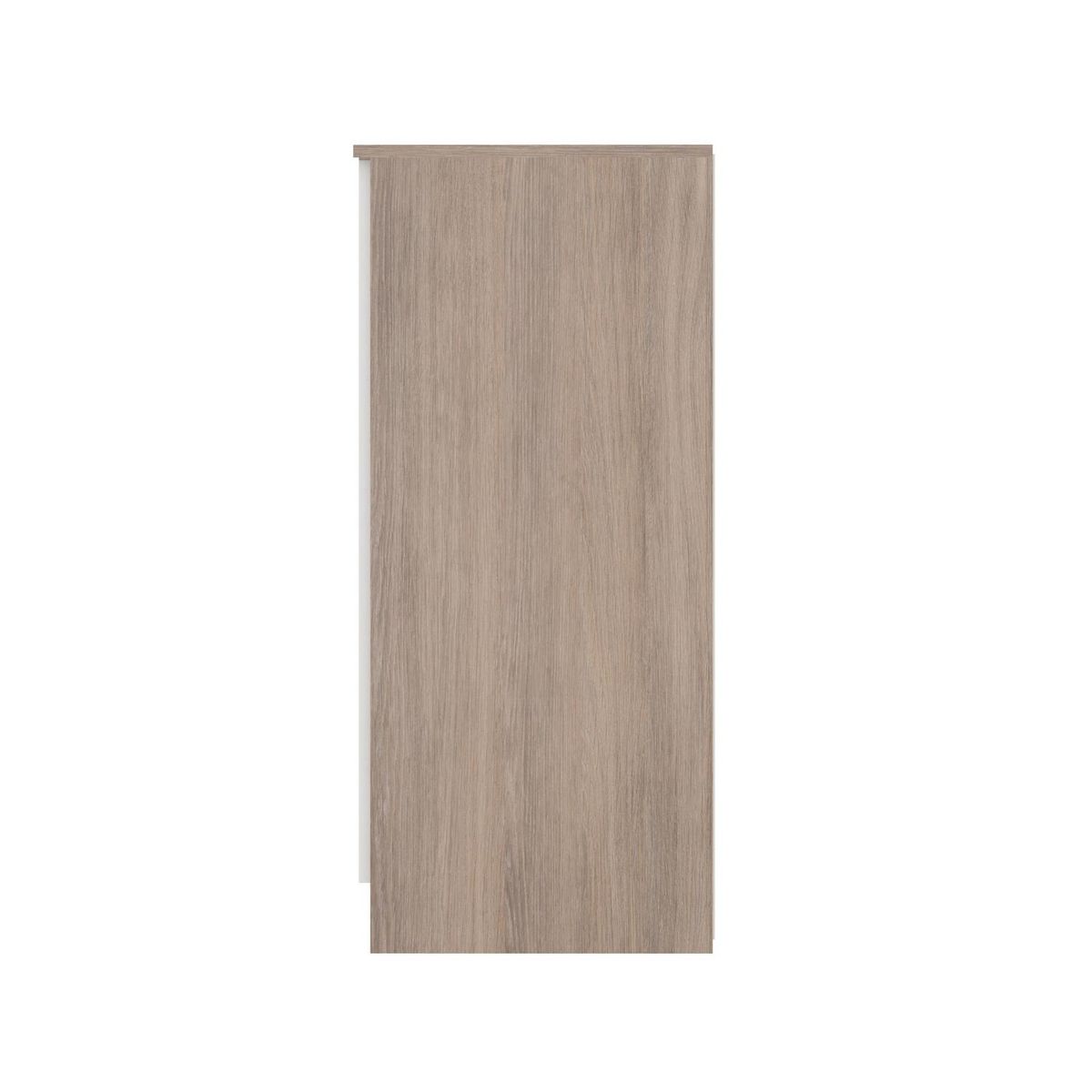 EXIT - Cómoda 2 Puertas 5 Cajón(es) CP255 123x94x40 cm Blanco/Cafe