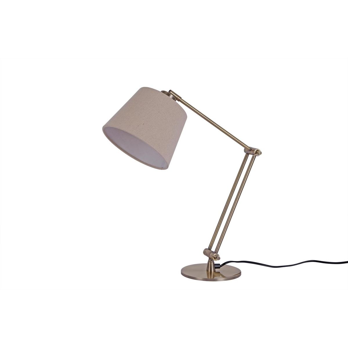 DISEÑO 3 - Lámpara Mesa Artic Bronce Cuero Dorado 20x45 cm