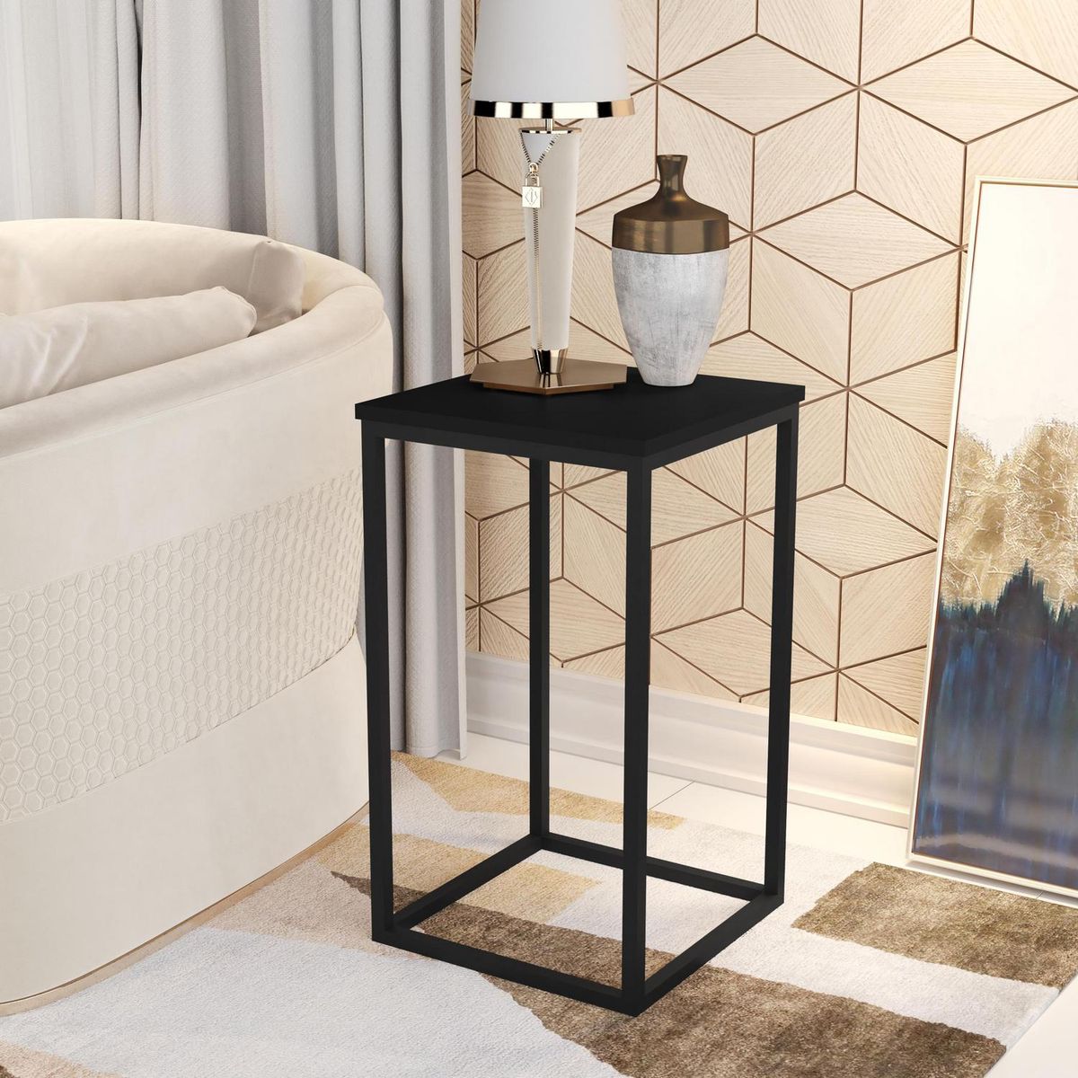 BE DESIGN - Mesa lateral Be Apolo negro