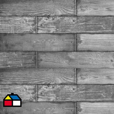 Palmeta vinilo autoadhesiva tablon gris 30x50 , piso y muro , 4 uds