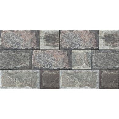 Palmeta vinilo autoadhesiva adoquin gris 30x50 , piso y muro , 4 uds