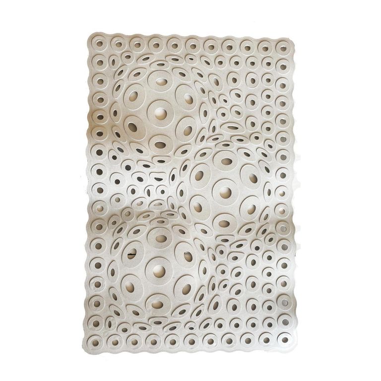 Piso de Baño Esfera gris 56x37 cm PVC Gris