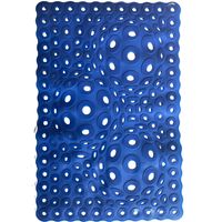 Piso de Baño Esfera azul 56x37 cm PVC Azul
