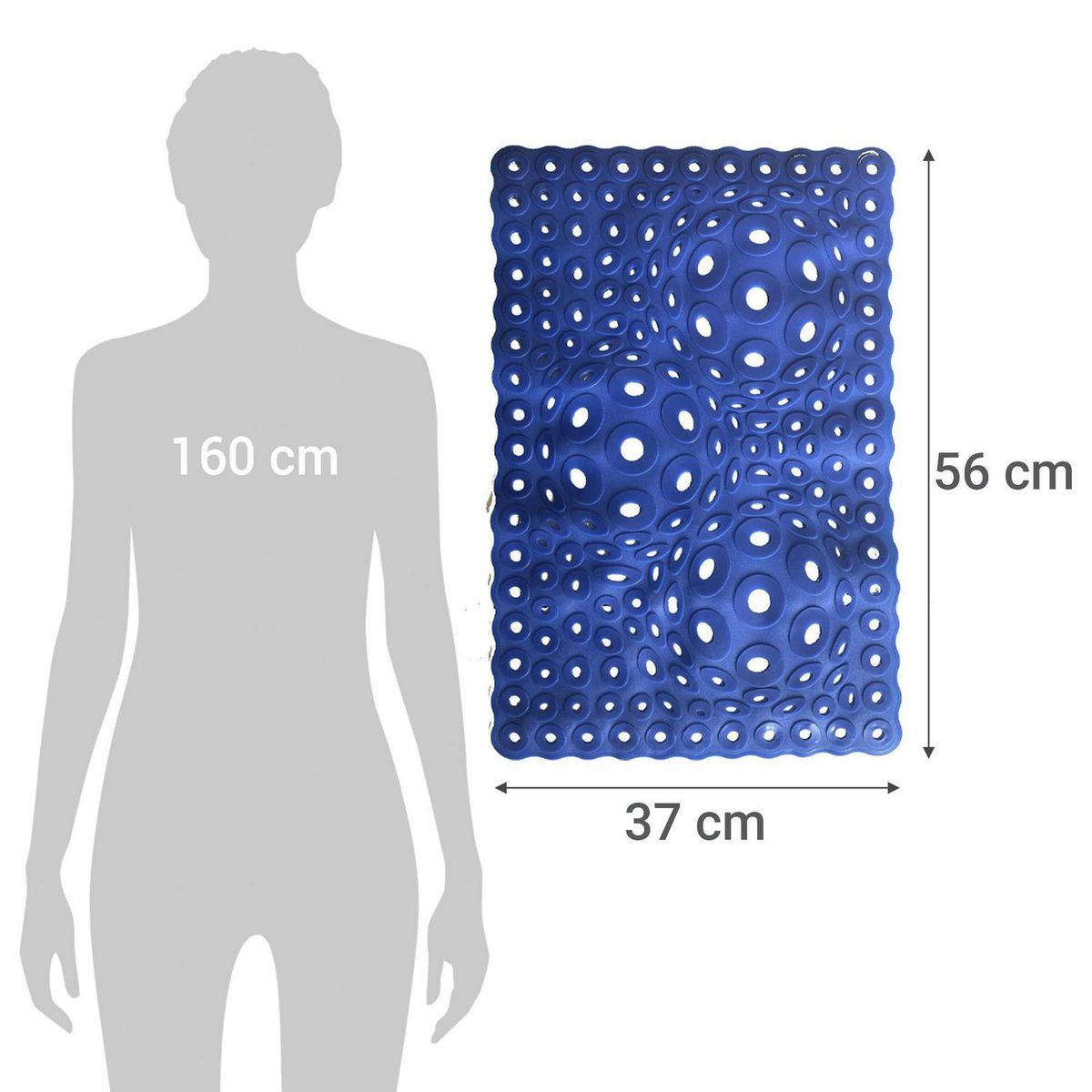 CAUCHIPLAS - Piso de Baño Esfera azul 56x37 cm PVC Azul