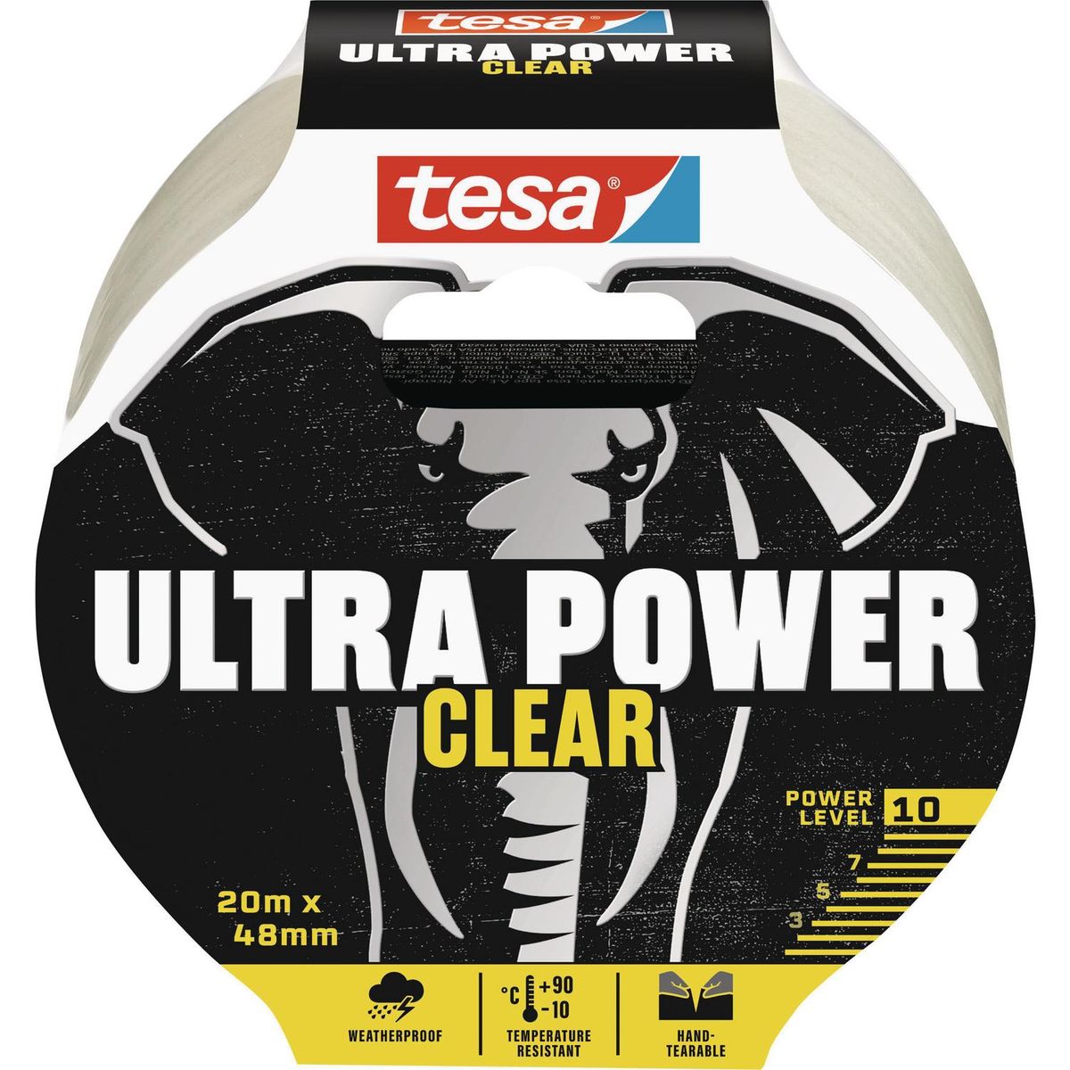 TESA - Cinta de Reparación Ultra Power Clear 20 m x 48 mm transparente