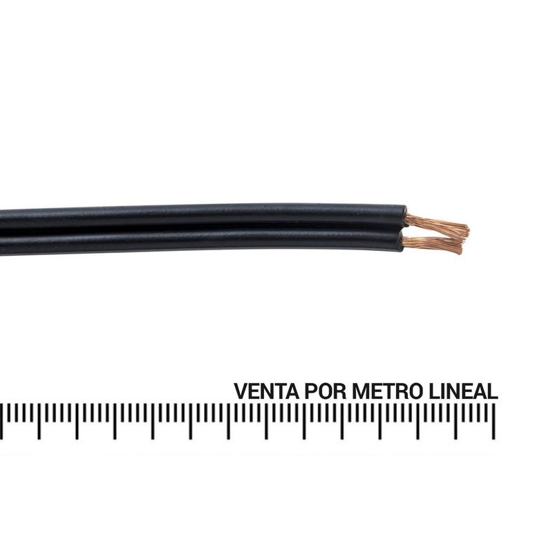 ROIMEX - Cable SPT (paralelo) 2X20 AWG negro metro lineal