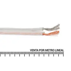 ROIMEX - Cable SPT (paralelo) 2X18 AWG transparente metro lineal