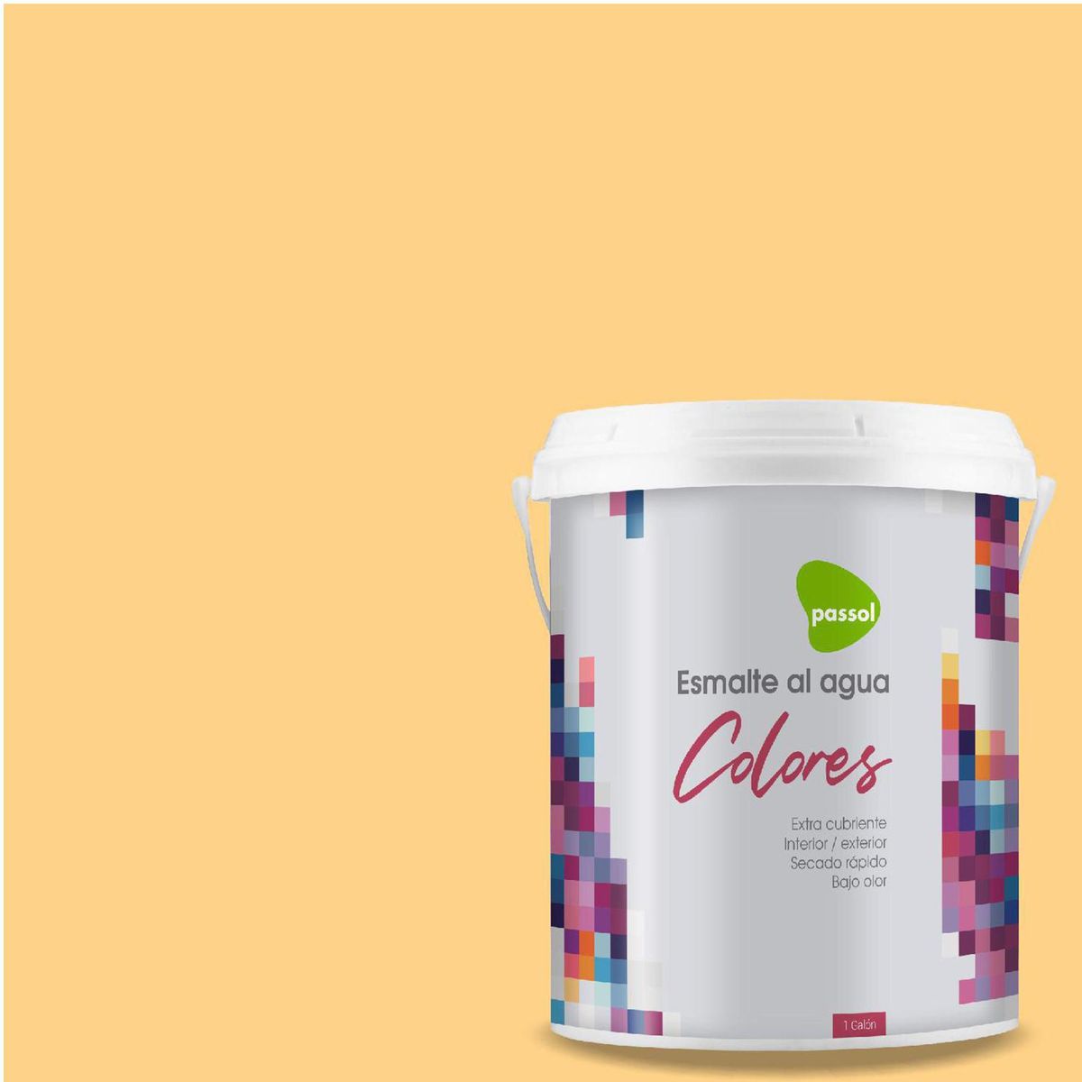 PASSOL - Esmalte al Agua 1 galón(es) Mate Naranjo Egg Custard