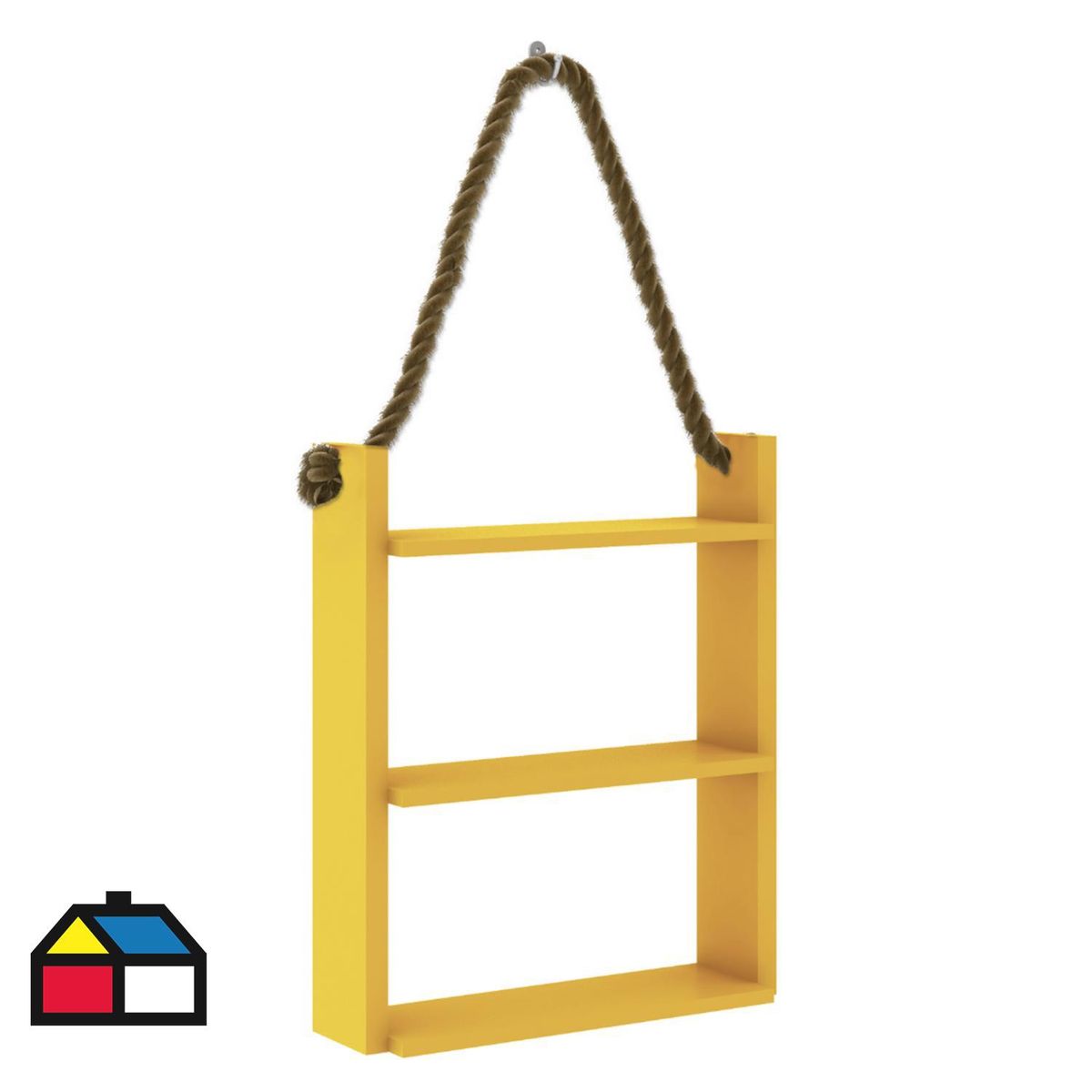 MOBILFRANK - Repisa MDP 3 Nivel(es) 50x60x14.5 cm Amarillo