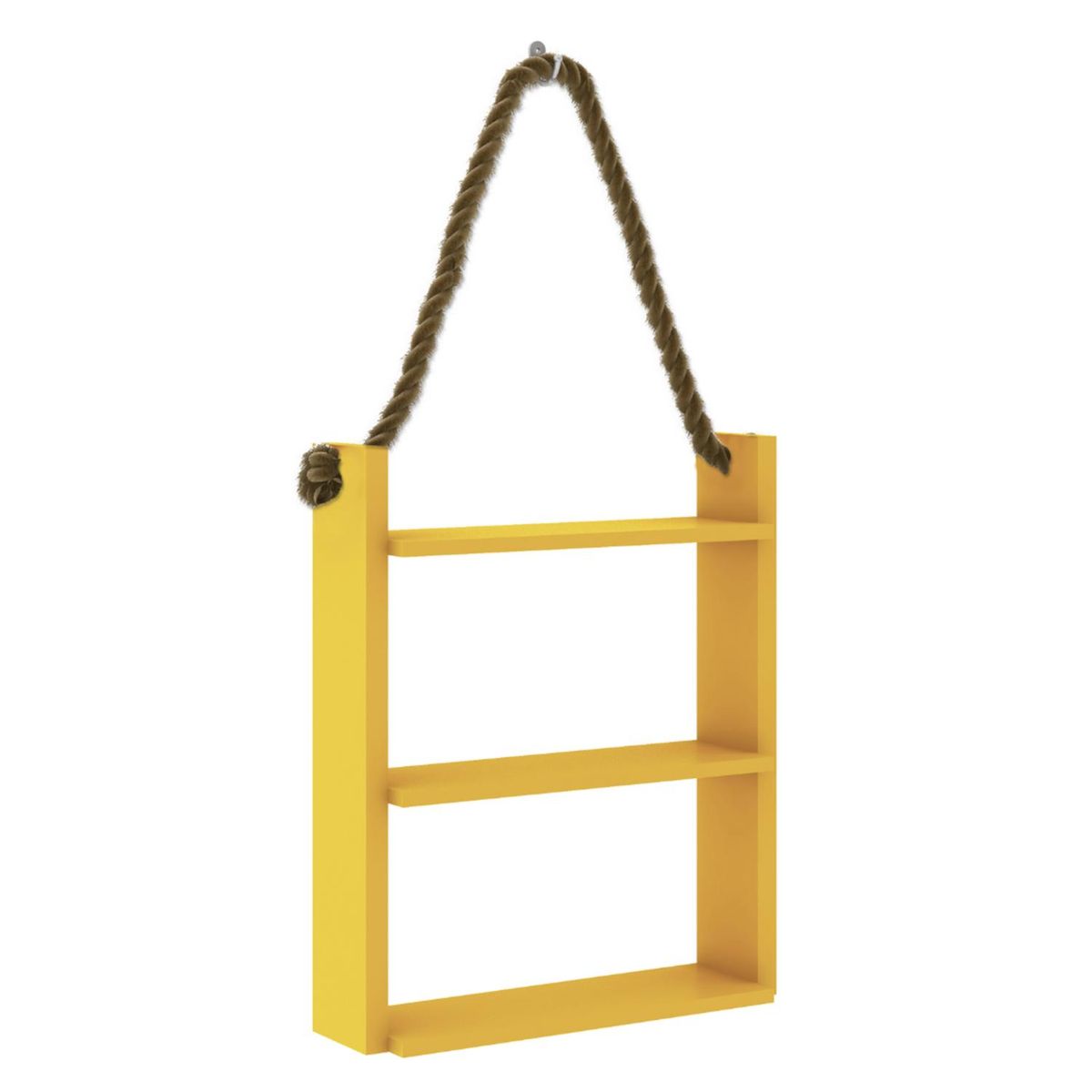 MOBILFRANK - Repisa MDP 3 Nivel(es) 50x60x14.5 cm Amarillo