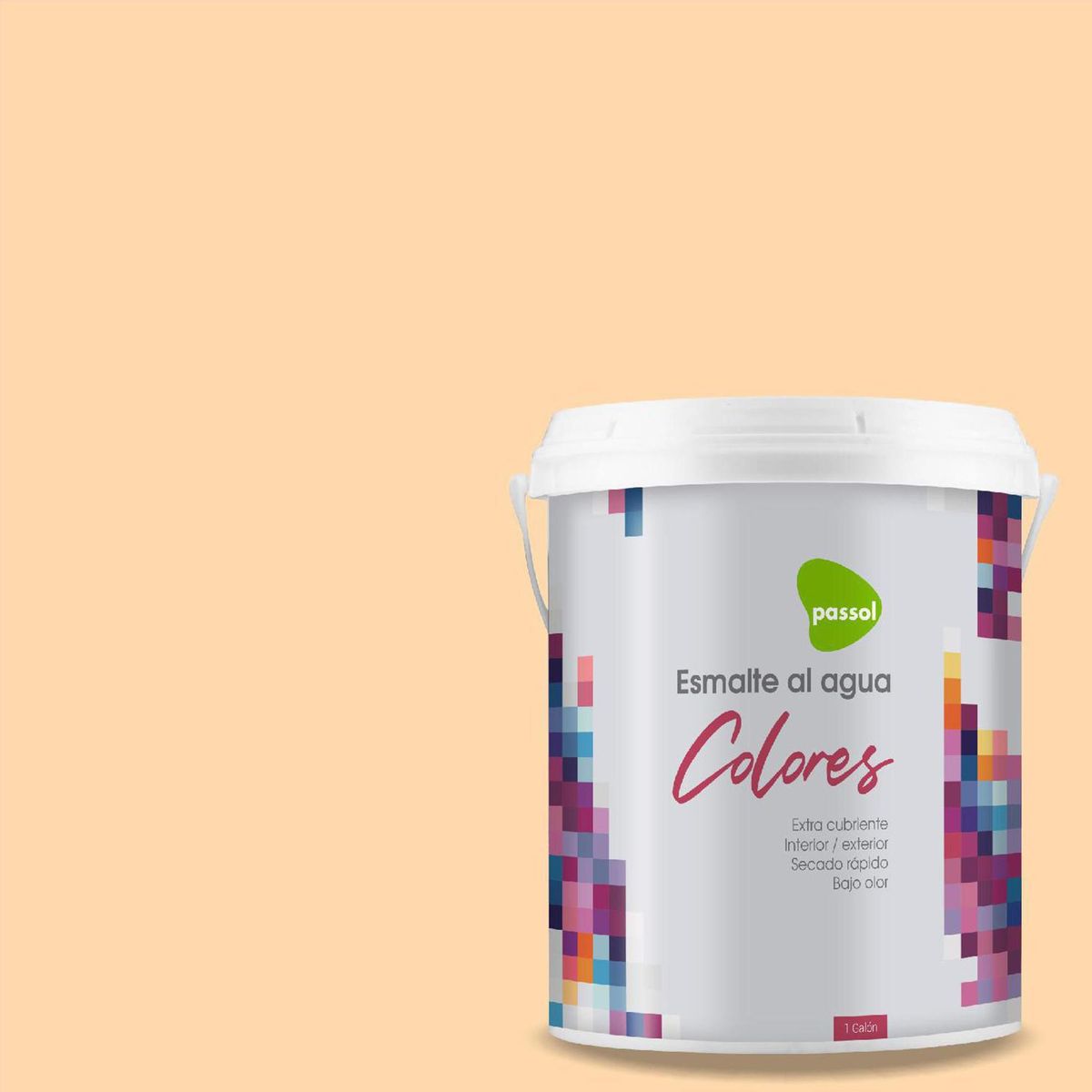 PASSOL - Esmalte al Agua 1 galón(es) Mate Naranjo Carotene