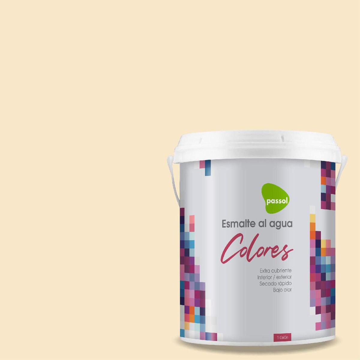 PASSOL - Esmalte al Agua 1 galón(es) Mate Beige White Wine