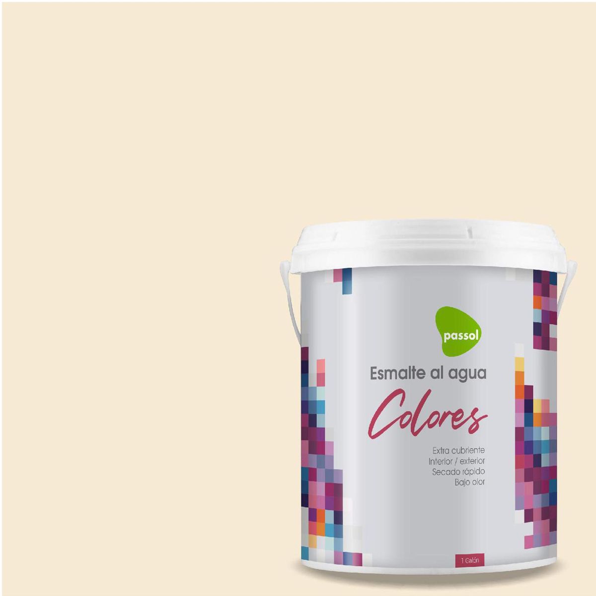 PASSOL - Esmalte al Agua 1 galón(es) Mate Beige Golden Glaze