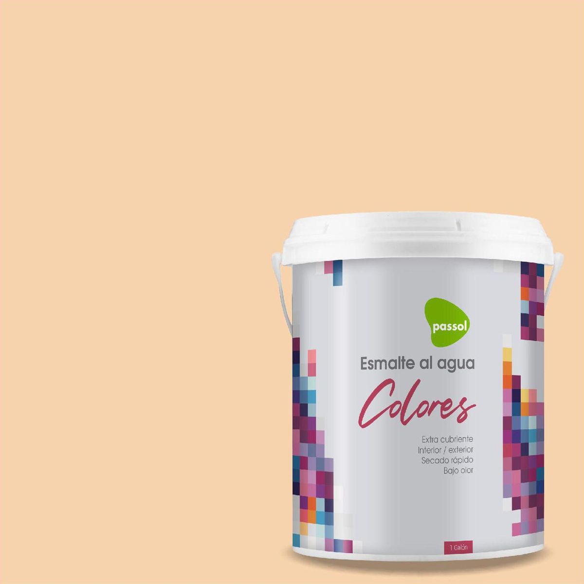 PASSOL - Esmalte al Agua 1 galón(es) Mate Naranjo Carousel