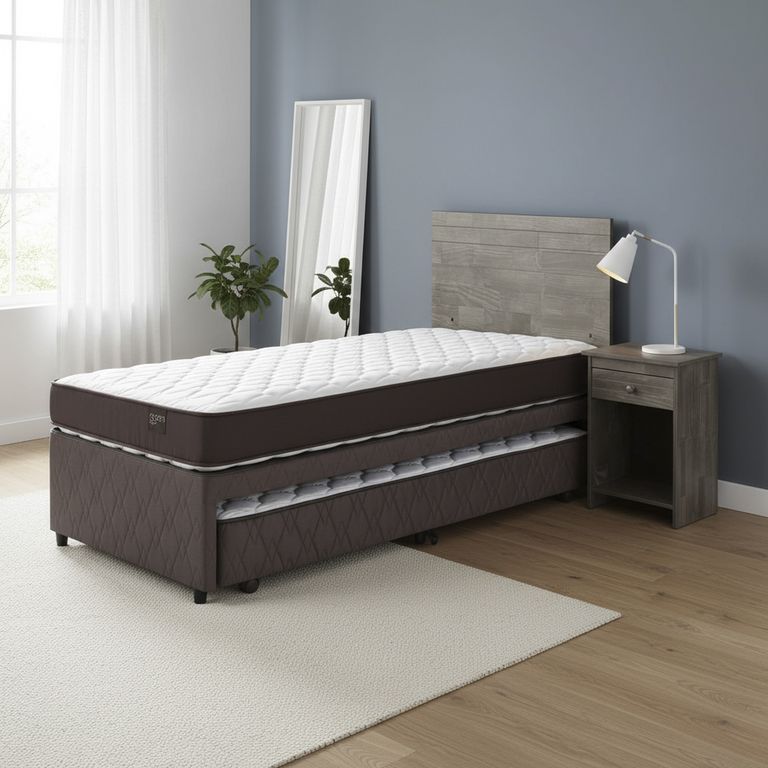 ROSEN Cama Nido Diván 1.5 Plazas Ergo T + Respaldo + Velador