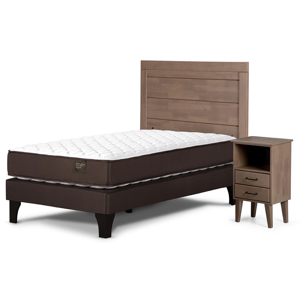 ROSEN - Cama 1.5 Plazas Europea Ergo T Café
