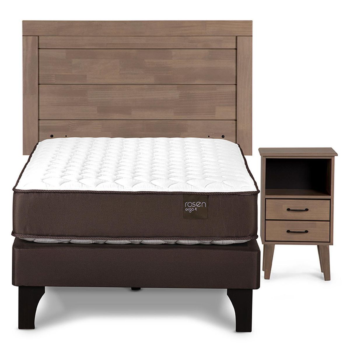 ROSEN - Cama 1.5 Plazas Europea Ergo T Café