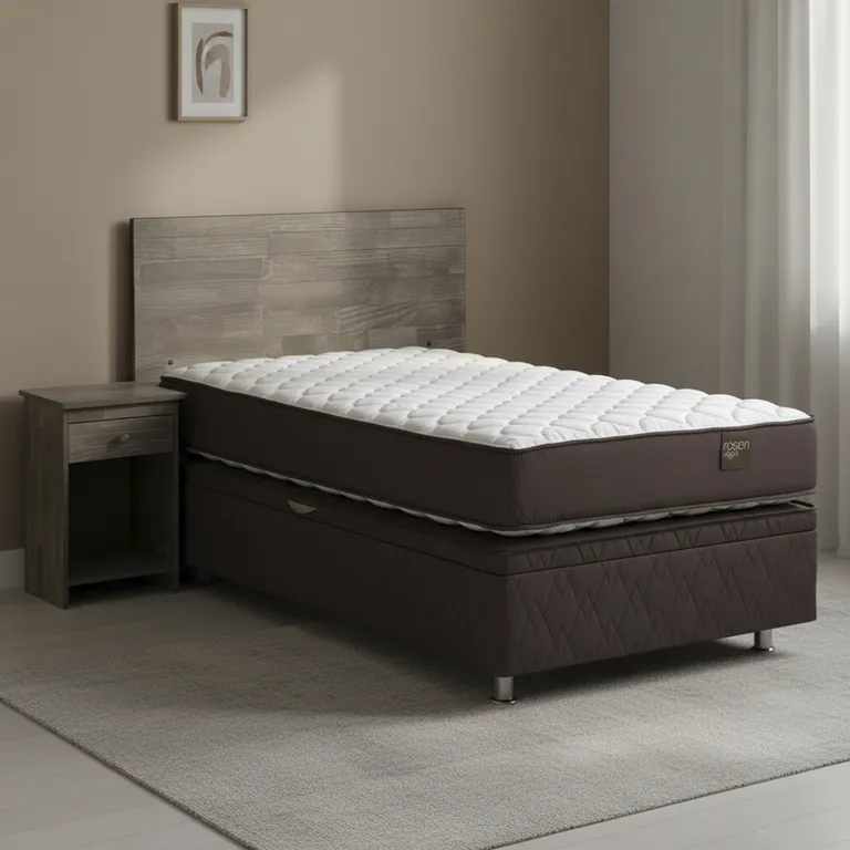 Cama 1 Plaza Boxet Ergo T + Respaldo + Velador