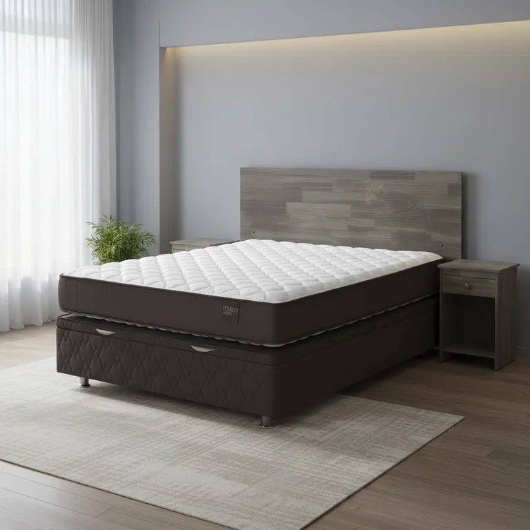 ROSEN Cama 2 Plazas Boxet Ergo T + Respaldo + 2 Veladores