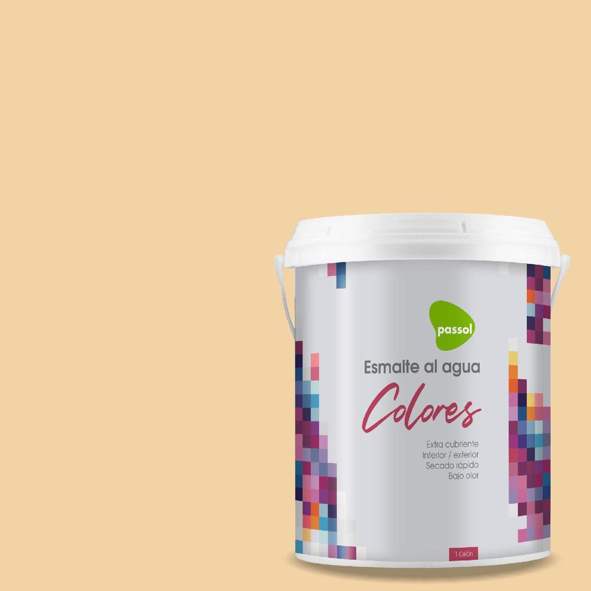 PASSOL - Esmalte al Agua 1 galón(es) Mate Amarillo Arcadia