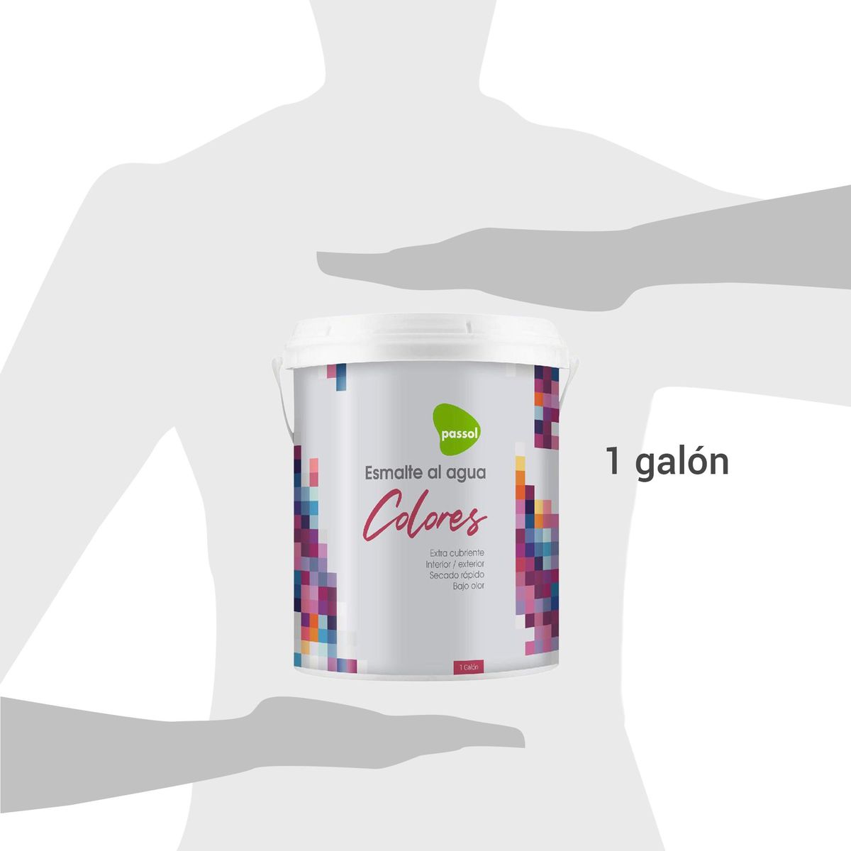 PASSOL - Esmalte al Agua Mate 1 galón(es) Naranjo Espana 