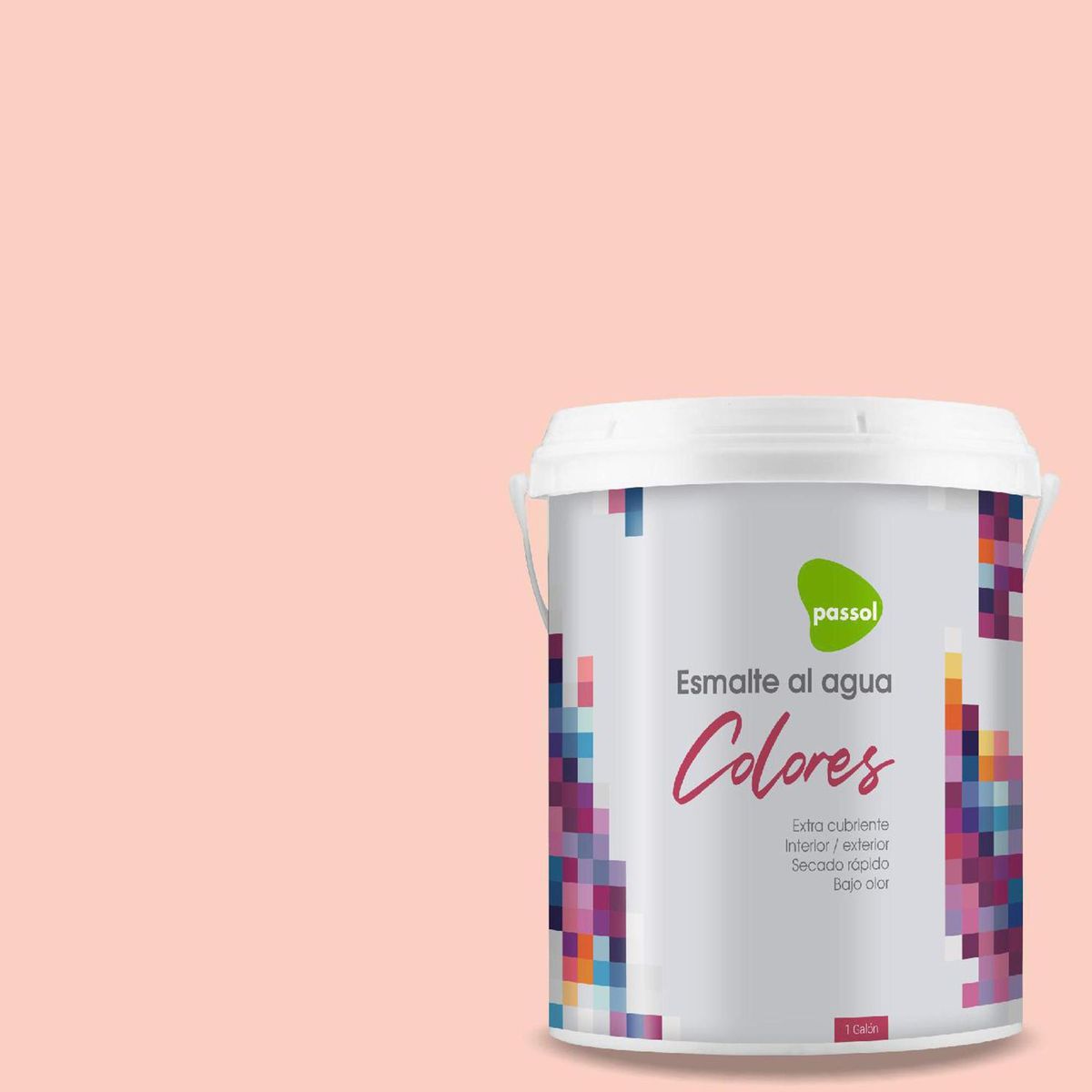 PASSOL - Esmalte al Agua 1 galón(es) Mate Rosado Sugared Peach