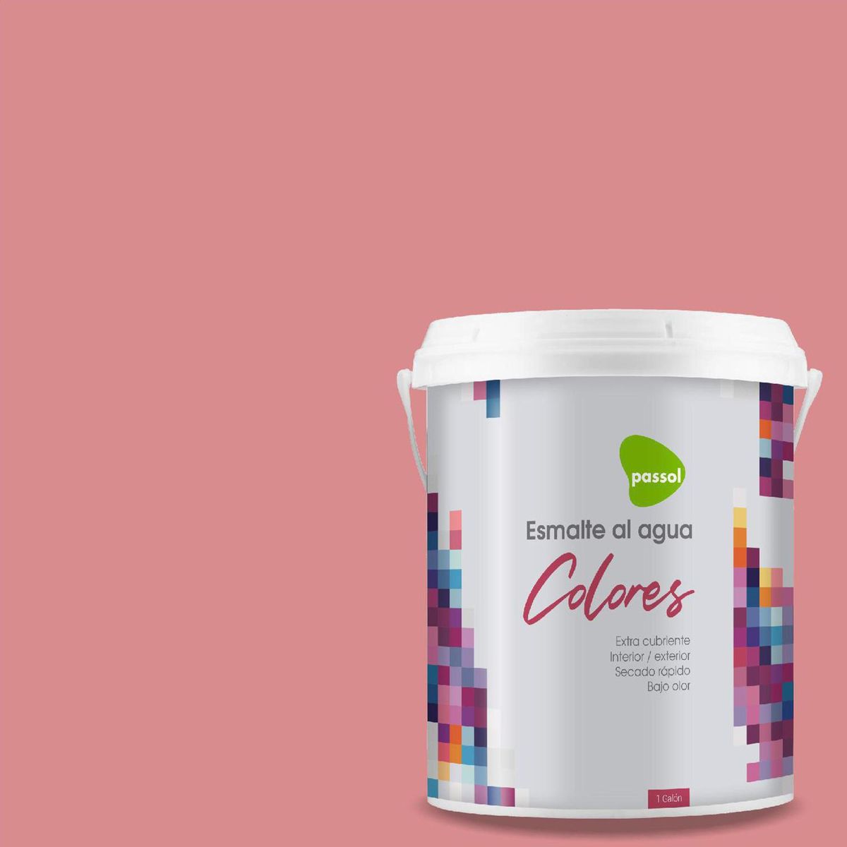 PASSOL - Esmalte al Agua 1 galón(es) Mate Rosado Sangria
