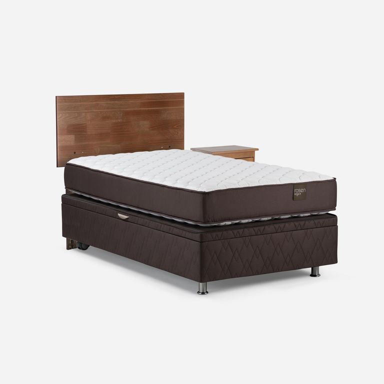 ROSEN Cama 1 Plaza Boxet Ergo T + Respaldo + Velador
