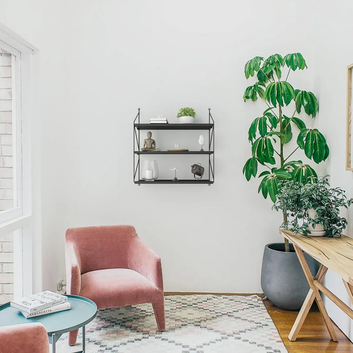 DUCASSE - Repisa Angolo Acero 3 Nivel(es) 60x64x20 cm Negro