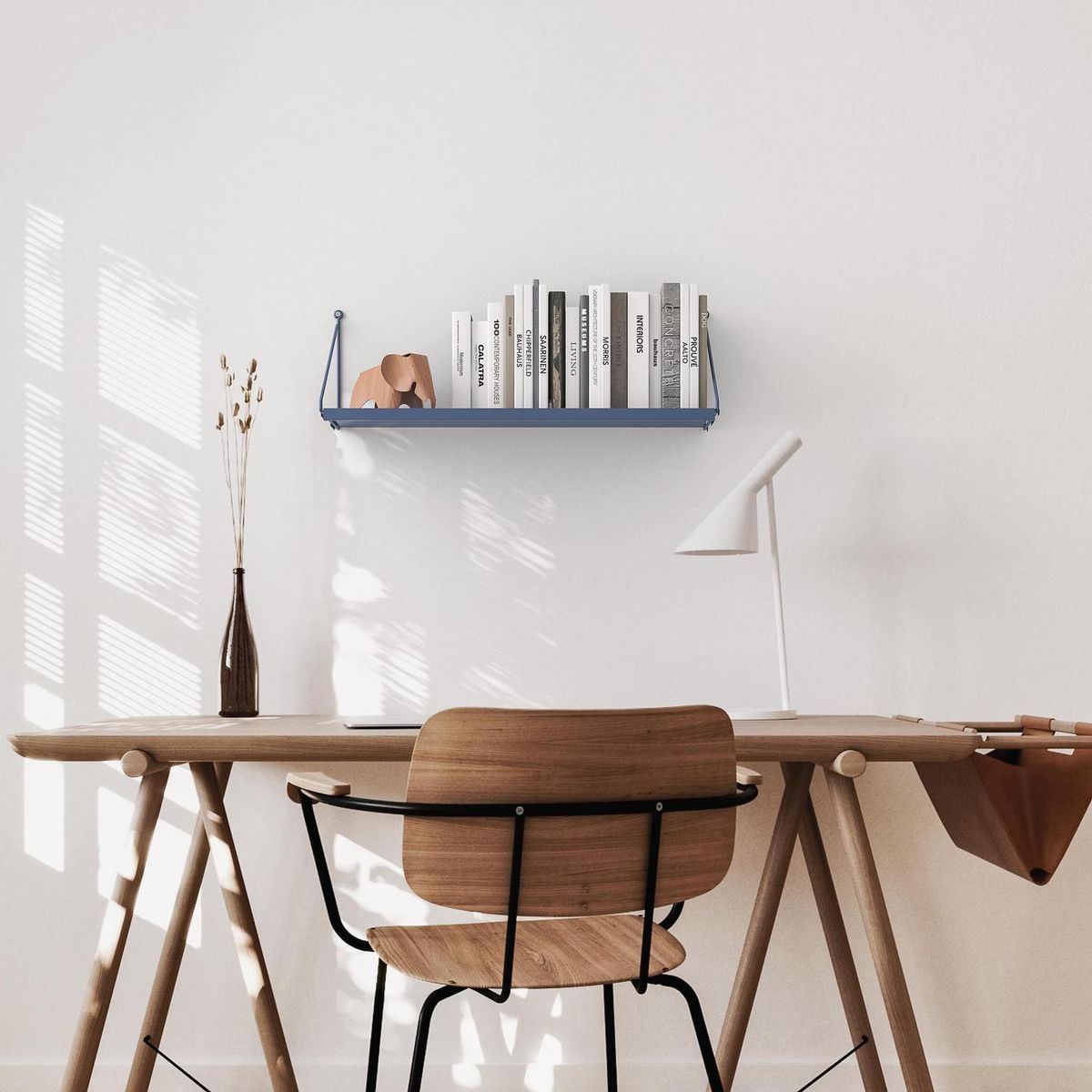 DUCASSE - Repisa Angolo Simple Acero 1 Nivel(es) 60x20x20 cm Gris Azulado