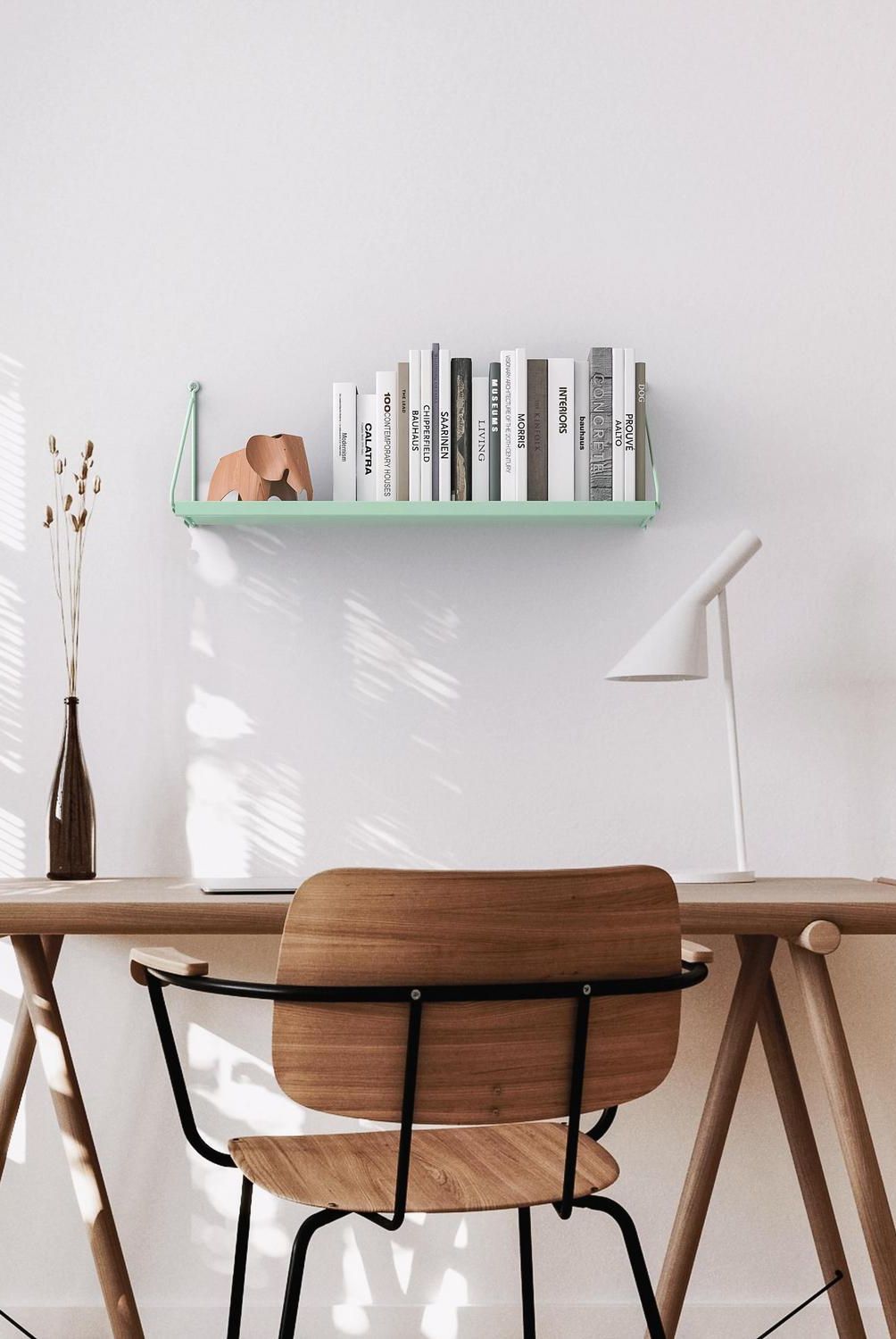 DUCASSE - Repisa Angolo Simple Acero 1 Nivel(es) 60x20x20 cm Verde Menta