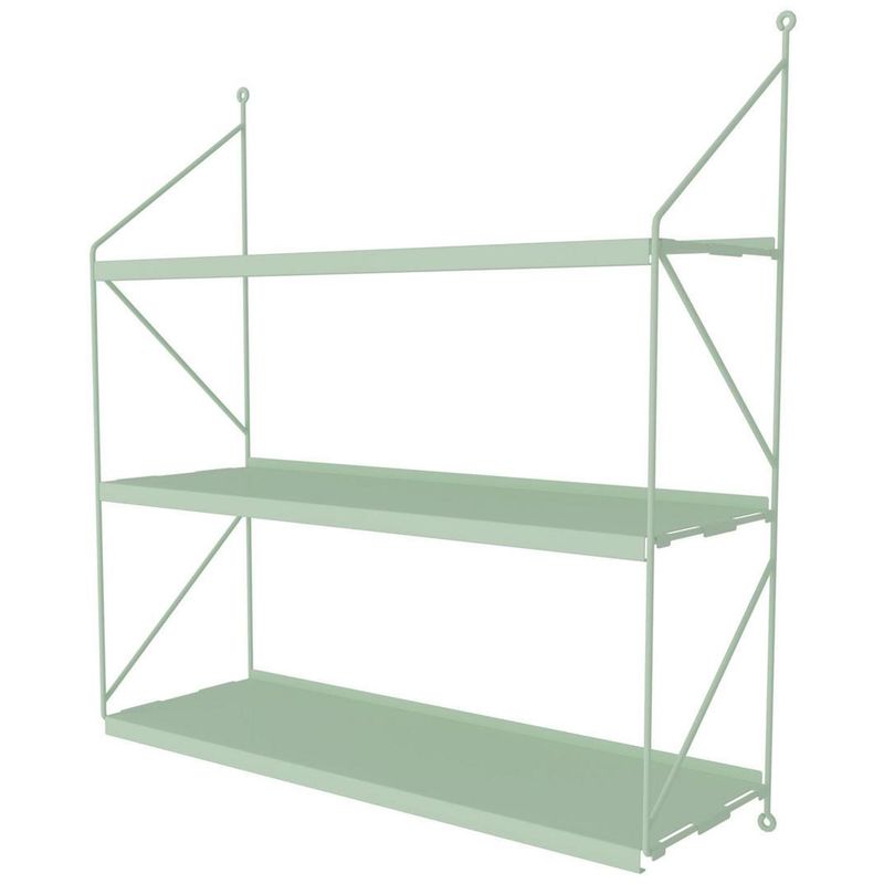DUCASSE - Repisa Angolo Acero 3 Nivel(es) 60x64x20 cm Verde Menta