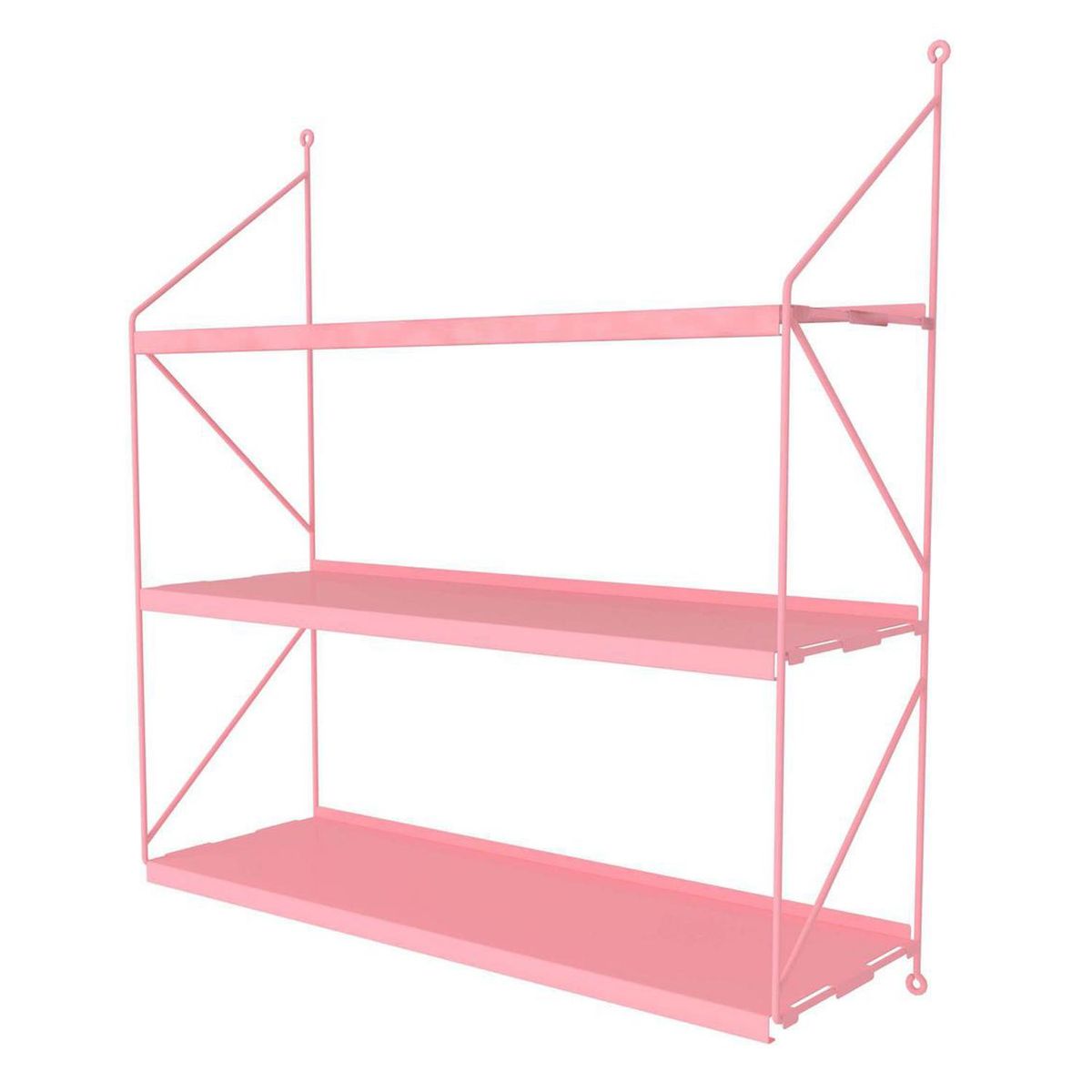 DUCASSE - Repisa Angolo Acero 3 Nivel(es) 60x64x20 cm Rosa Claro