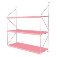 Repisa Angolo Acero 3 Nivel(es) 60x64x20 cm Rosa Claro