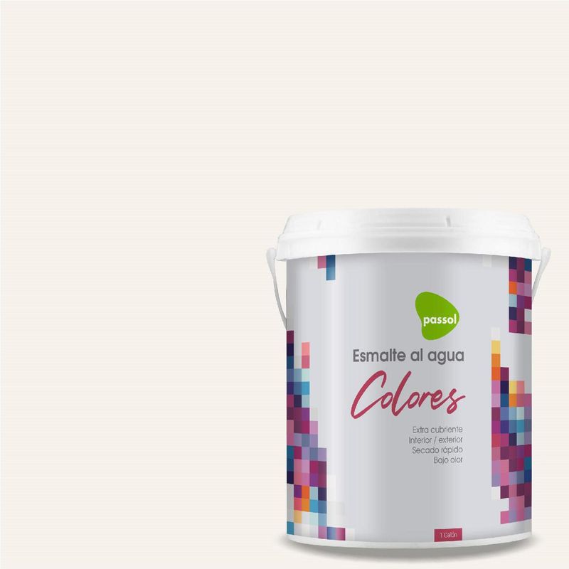 PASSOL - Esmalte al Agua Mate 1 galón(es) Blanco Rose Aura