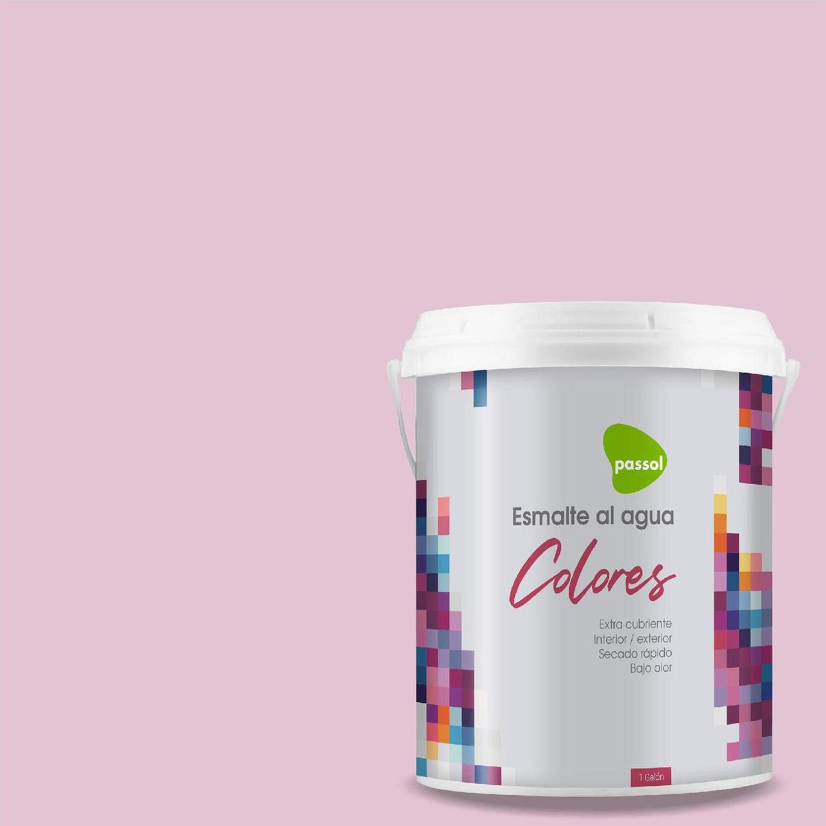 PASSOL - Esmalte al Agua 1 galón(es) Mate Rosado Bubblegum