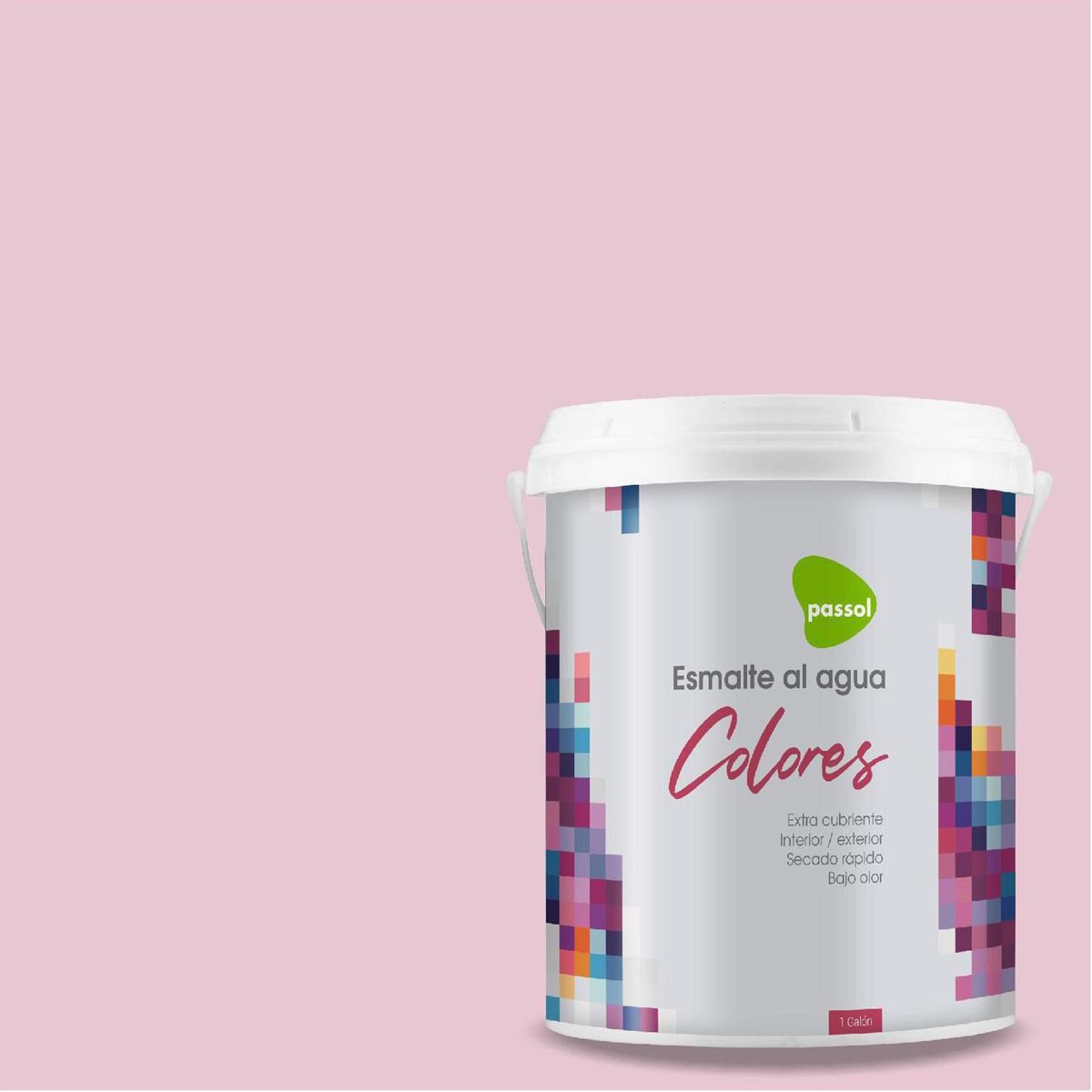 PASSOL - Esmalte al Agua 1 galón(es) Mate Rosado Shante
