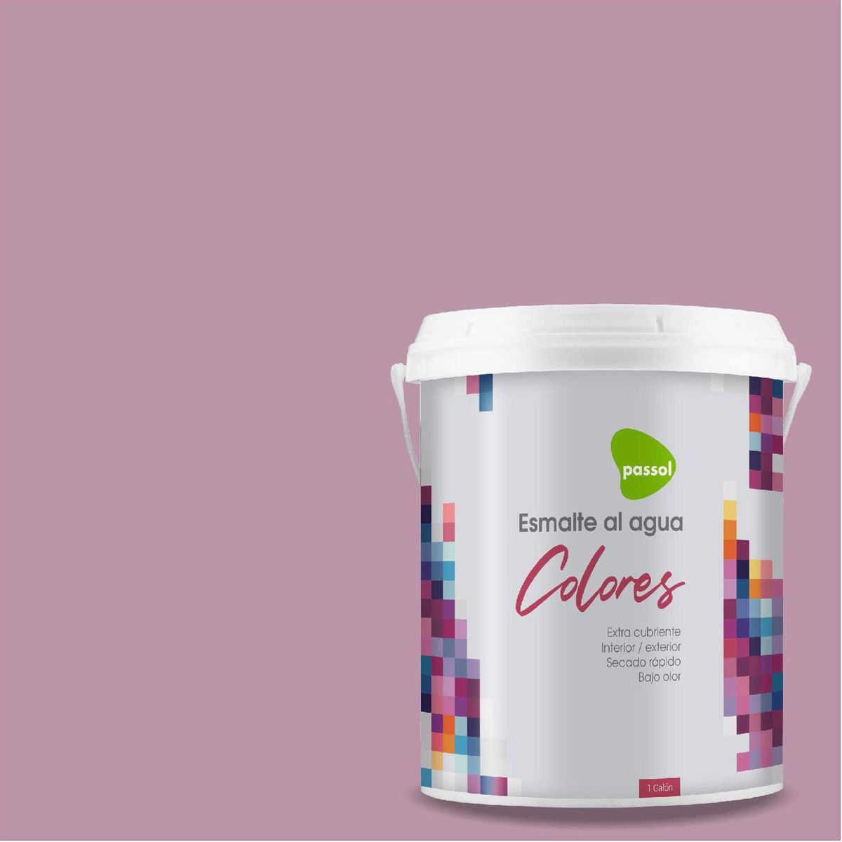 PASSOL - Esmalte al Agua 1 galón(es) Mate Rosado Mauve