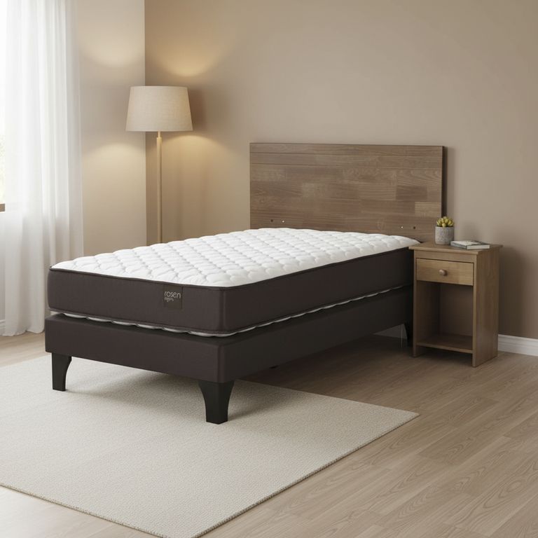 ROSEN Cama 1 Plaza Europea Ergo T + Respaldo + Velador