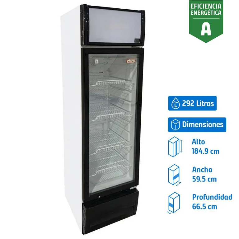 MAIGAS Visicoooler 292 Litros Negro/Blanco LG300