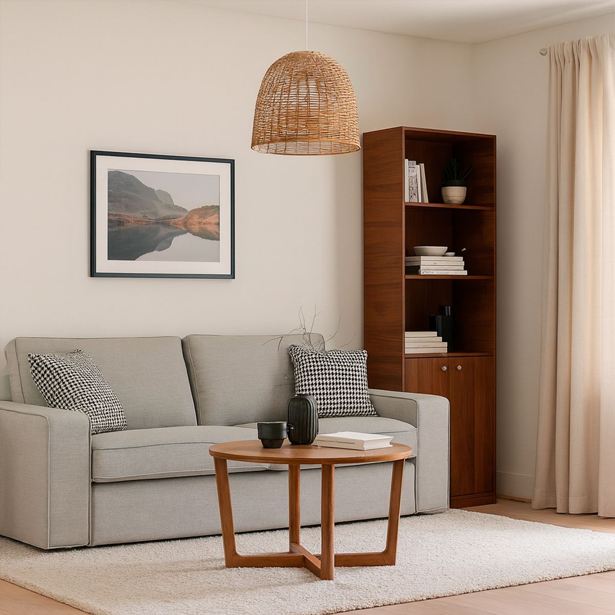 MOBIKIT - Librero Melamina 6 Nivel(es) 30x180x60 cm Nogal